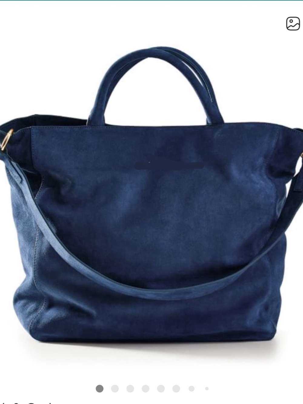 Mark & Graham Blue Suede Tote Bag